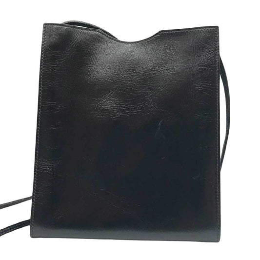 Hermès Onimetou, Black, Leather, shoulder