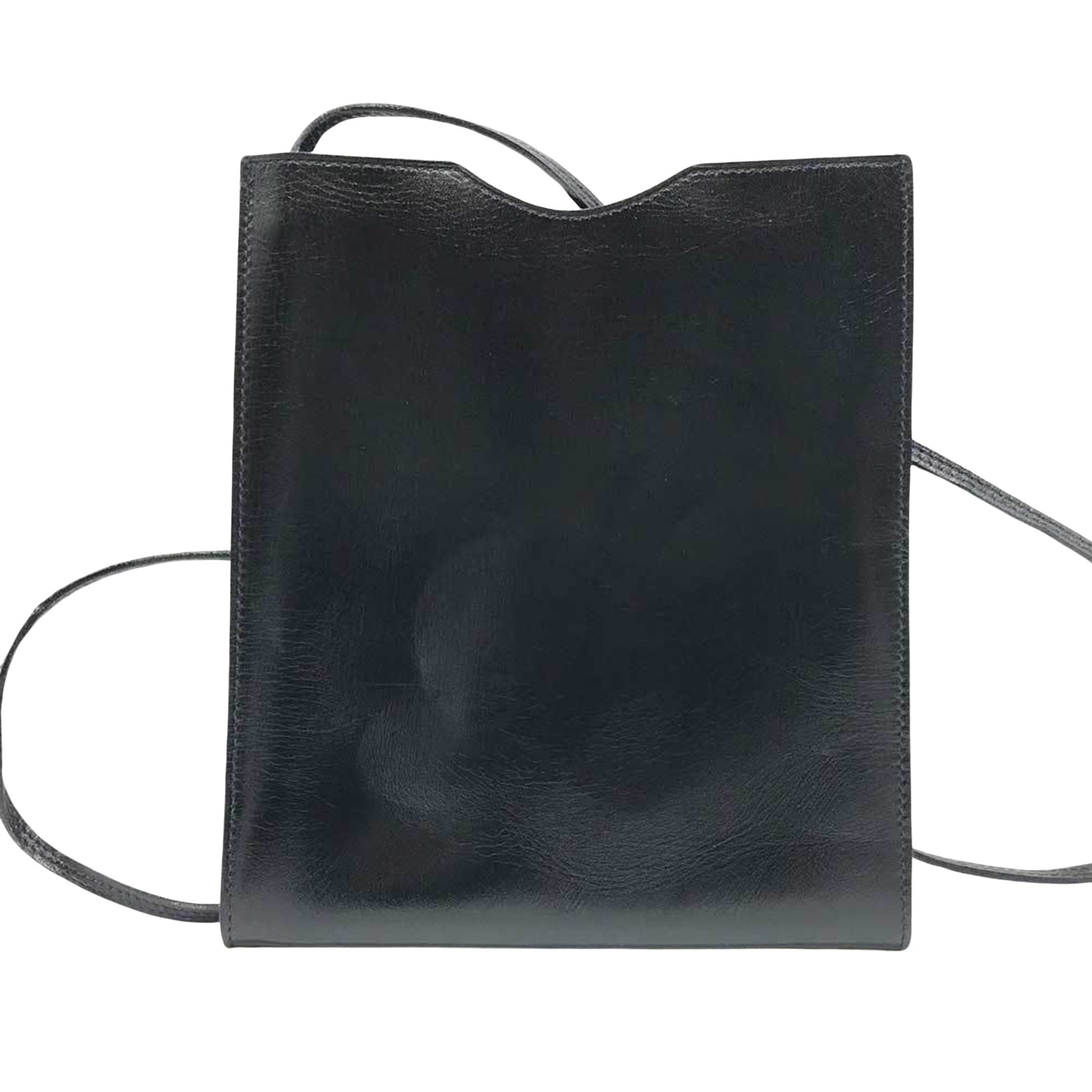 Hermès Onimetou, Black, Leather, shoulder
