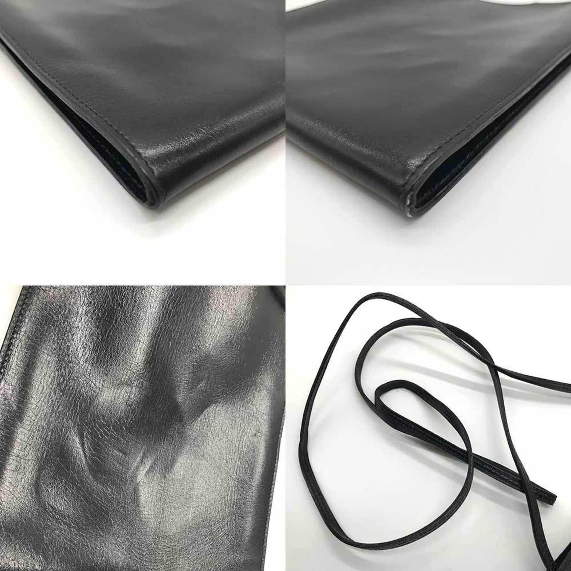 Hermès Onimetou, Black, Leather, shoulder