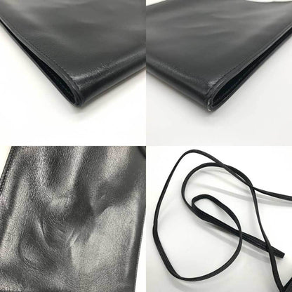 Hermès Onimetou, Black, Leather, shoulder