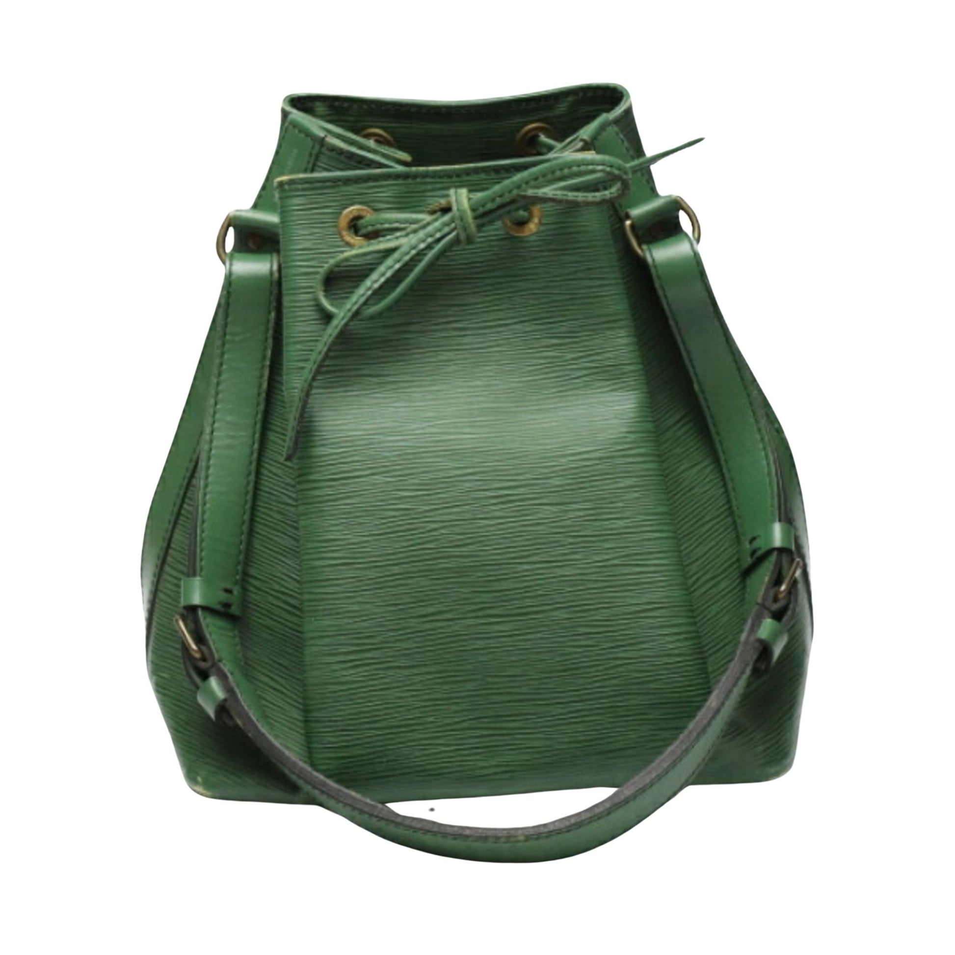 Louis Vuitton Petit Noé, Green, Leather, shoulder