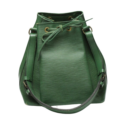 Louis Vuitton Petit Noé, Green, Leather, shoulder
