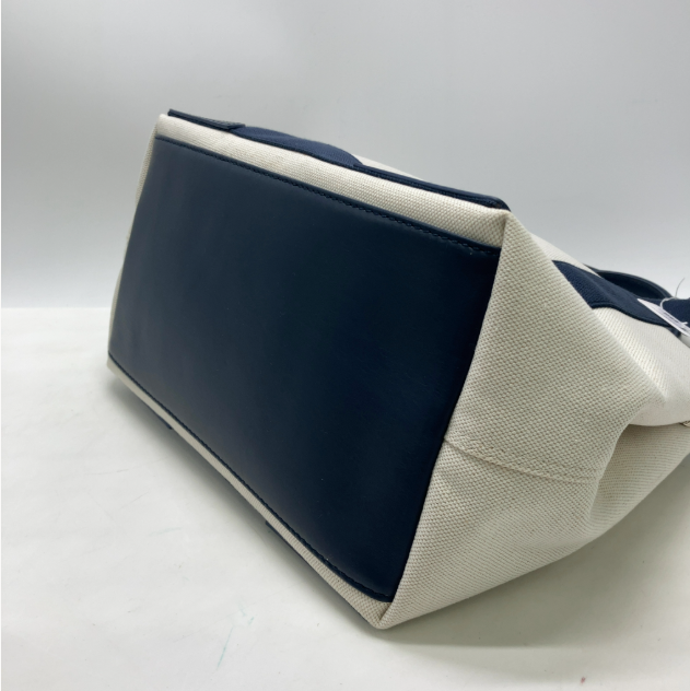 Balenciaga Navy Cabas Canvas with Leather, Navy, Canvas, Tote Bag