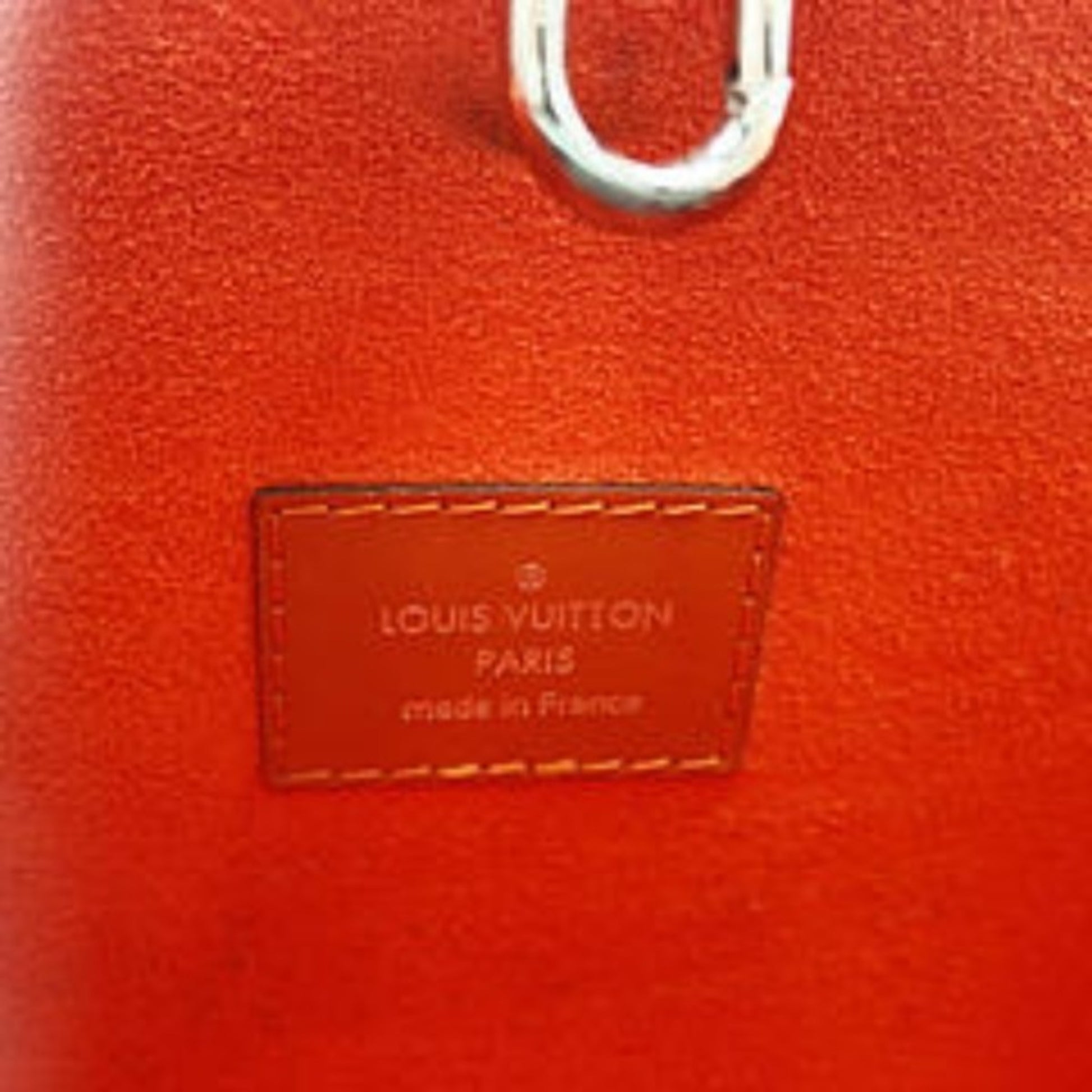 Louis Vuitton Neverfull MM, Orange, Leather, tote