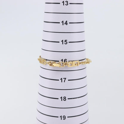 Givenchy Logo Metal, Gold, Metal, Bracelet
