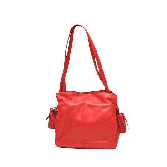 Loewe Flamenco, Red, Leather, shoulder