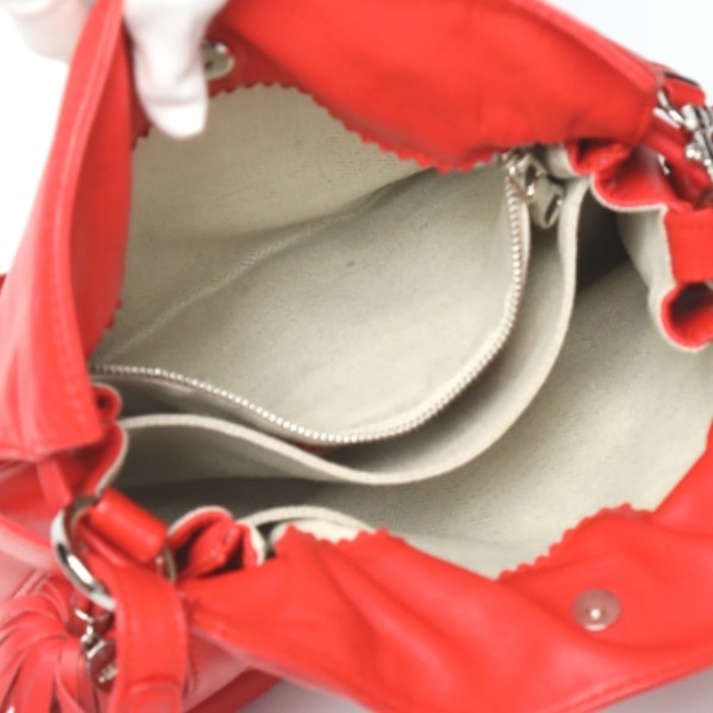 Loewe Flamenco, Red, Leather, shoulder