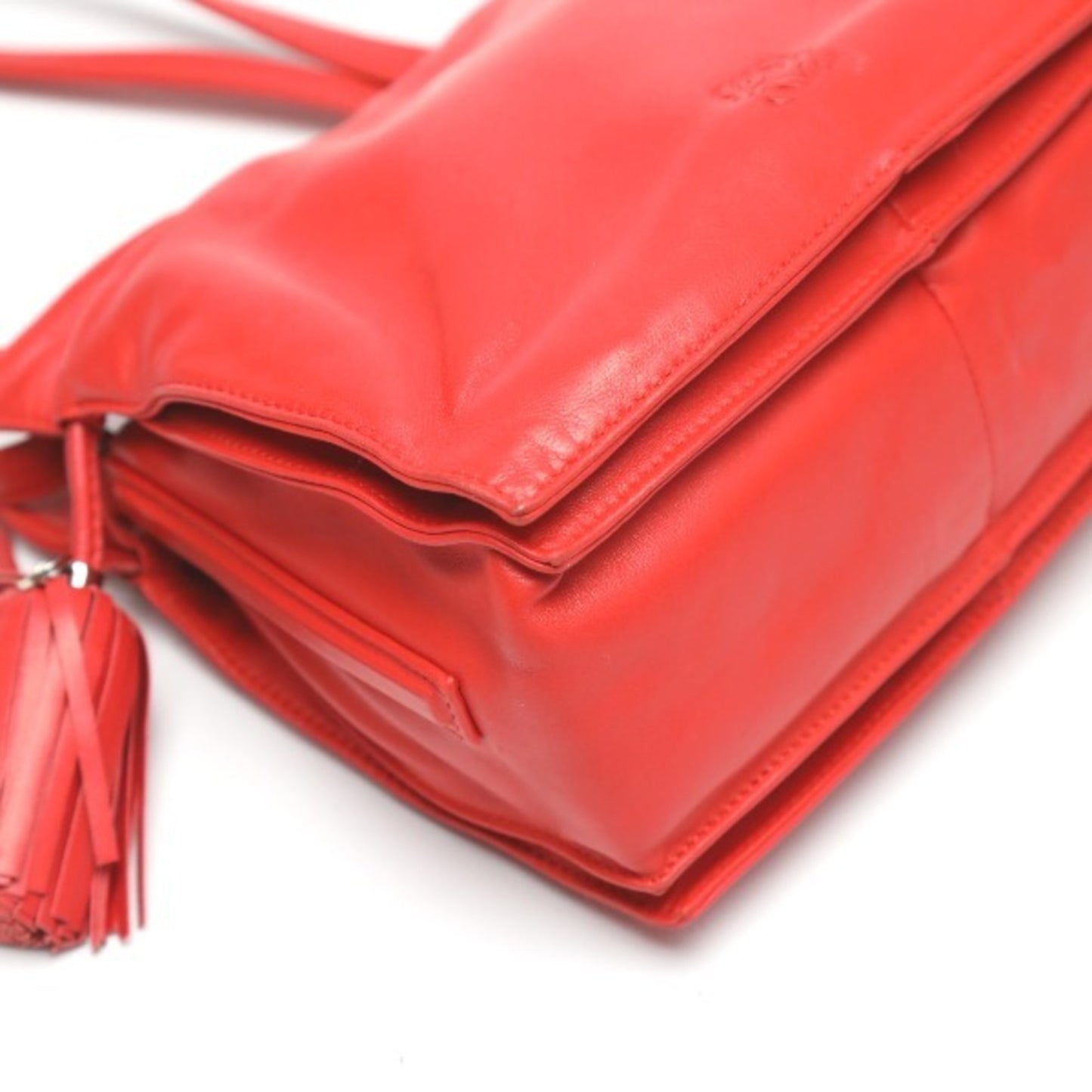 Loewe Flamenco, Red, Leather, shoulder