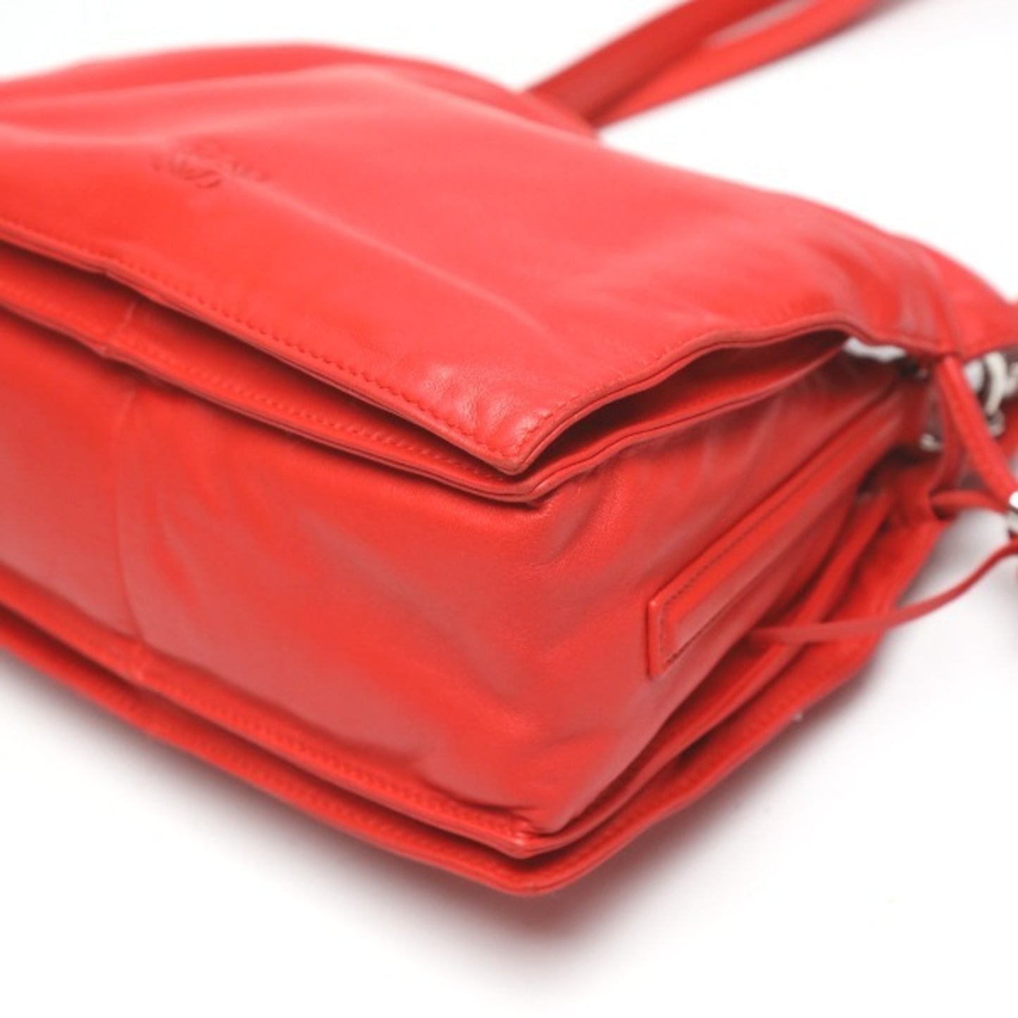 Loewe Flamenco, Red, Leather, shoulder