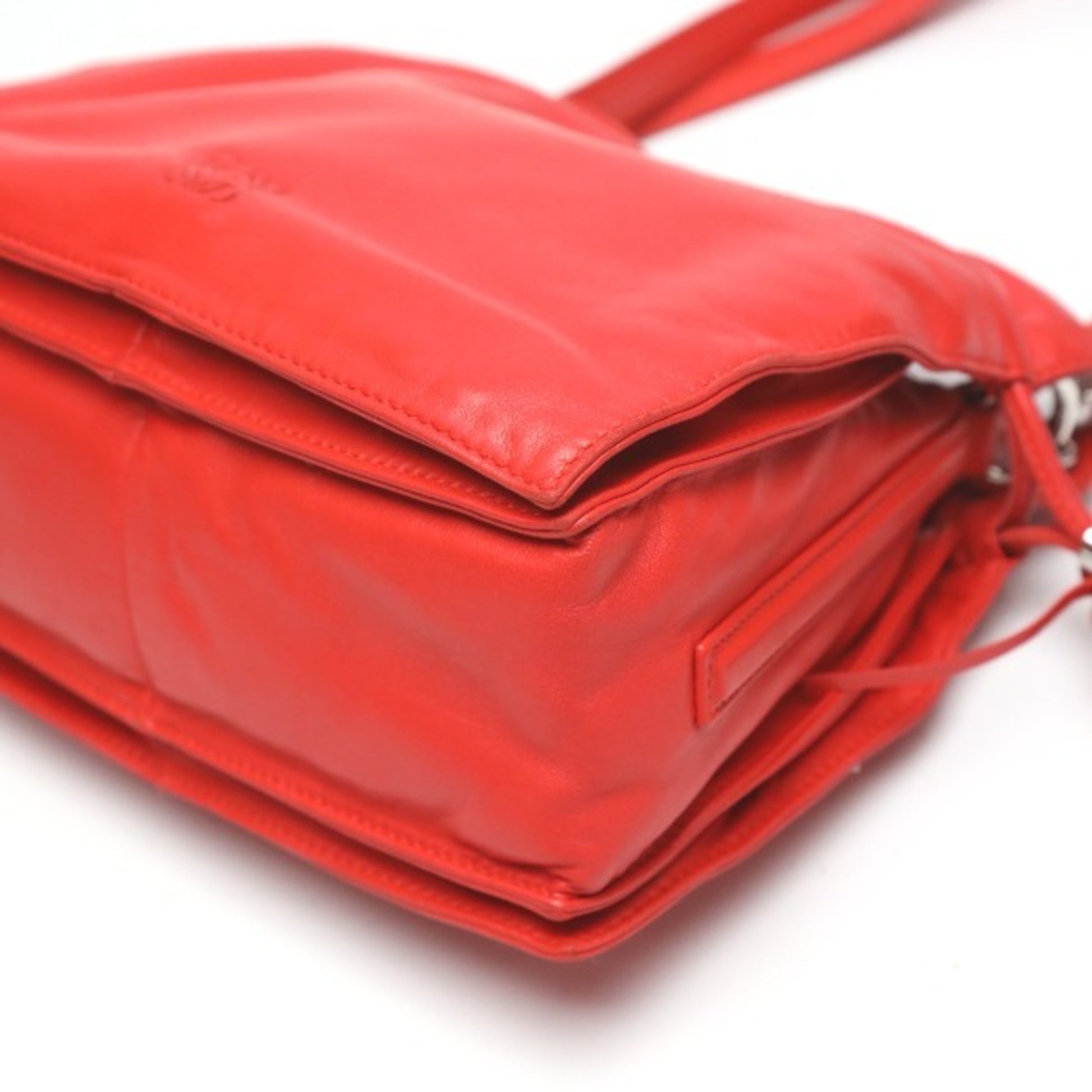 Loewe Flamenco, Red, Leather, shoulder