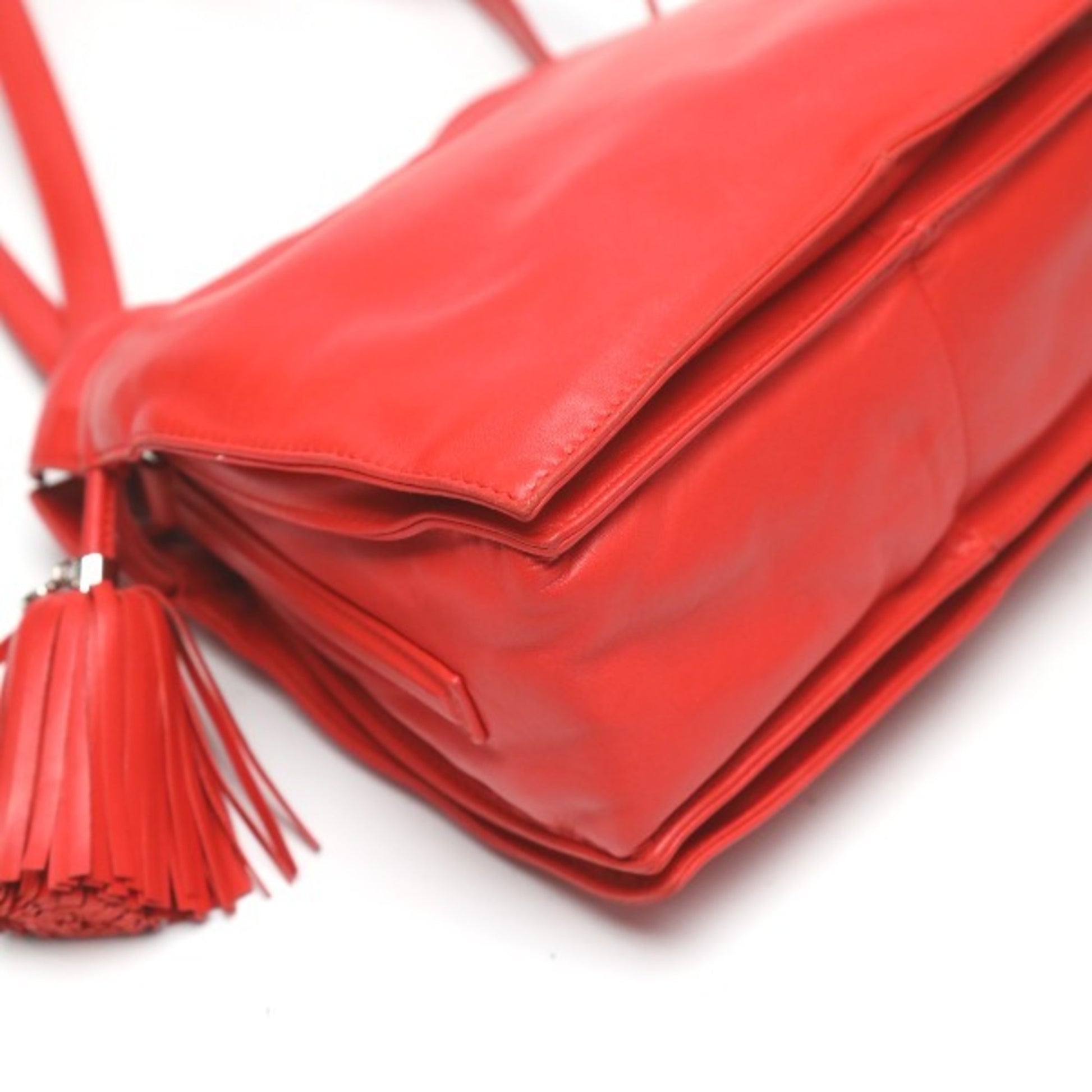 Loewe Flamenco, Red, Leather, shoulder
