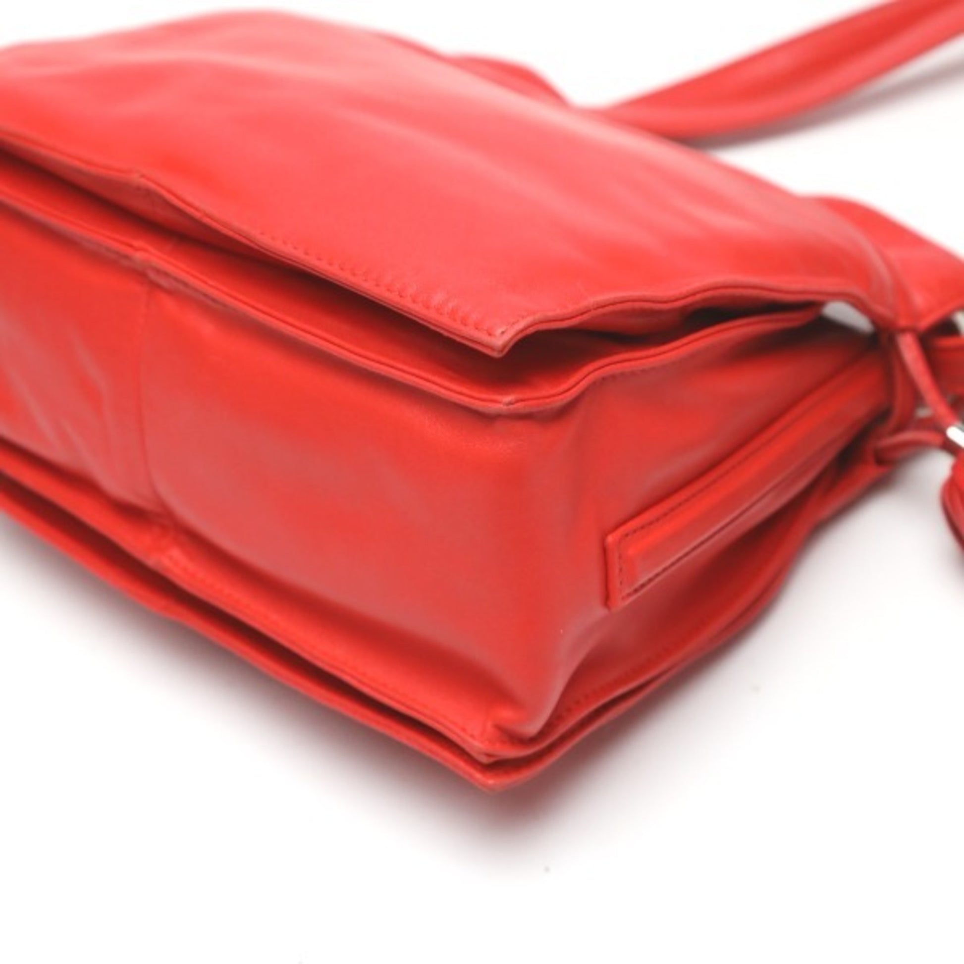 Loewe Flamenco, Red, Leather, shoulder