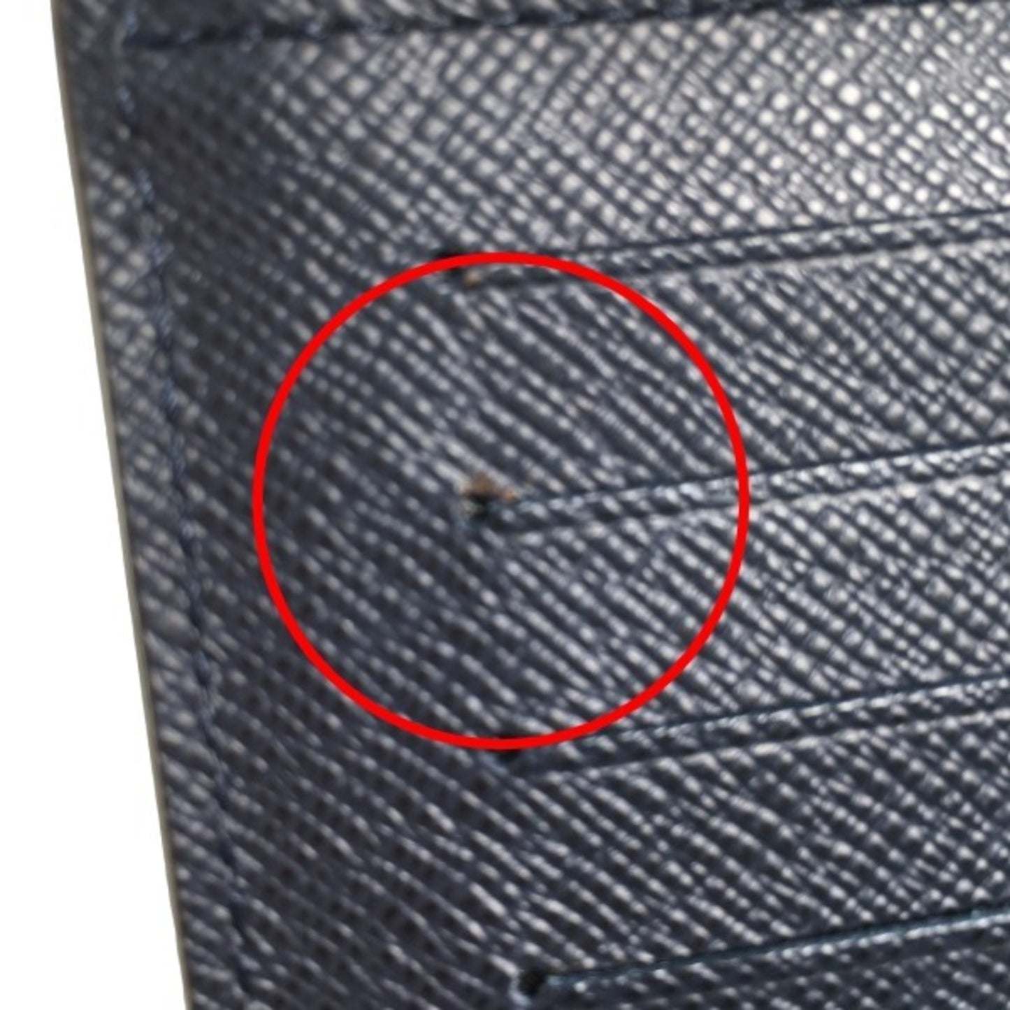 Louis Vuitton Brazza, Navy, Leather, wallet