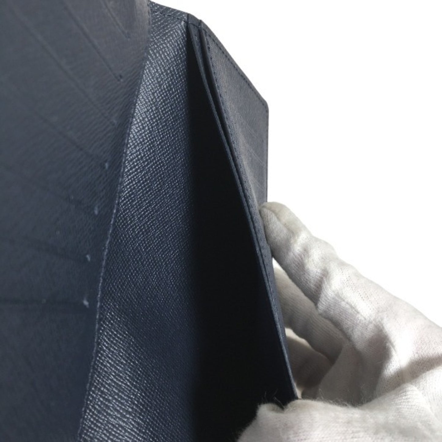 Louis Vuitton Brazza, Navy, Leather, wallet