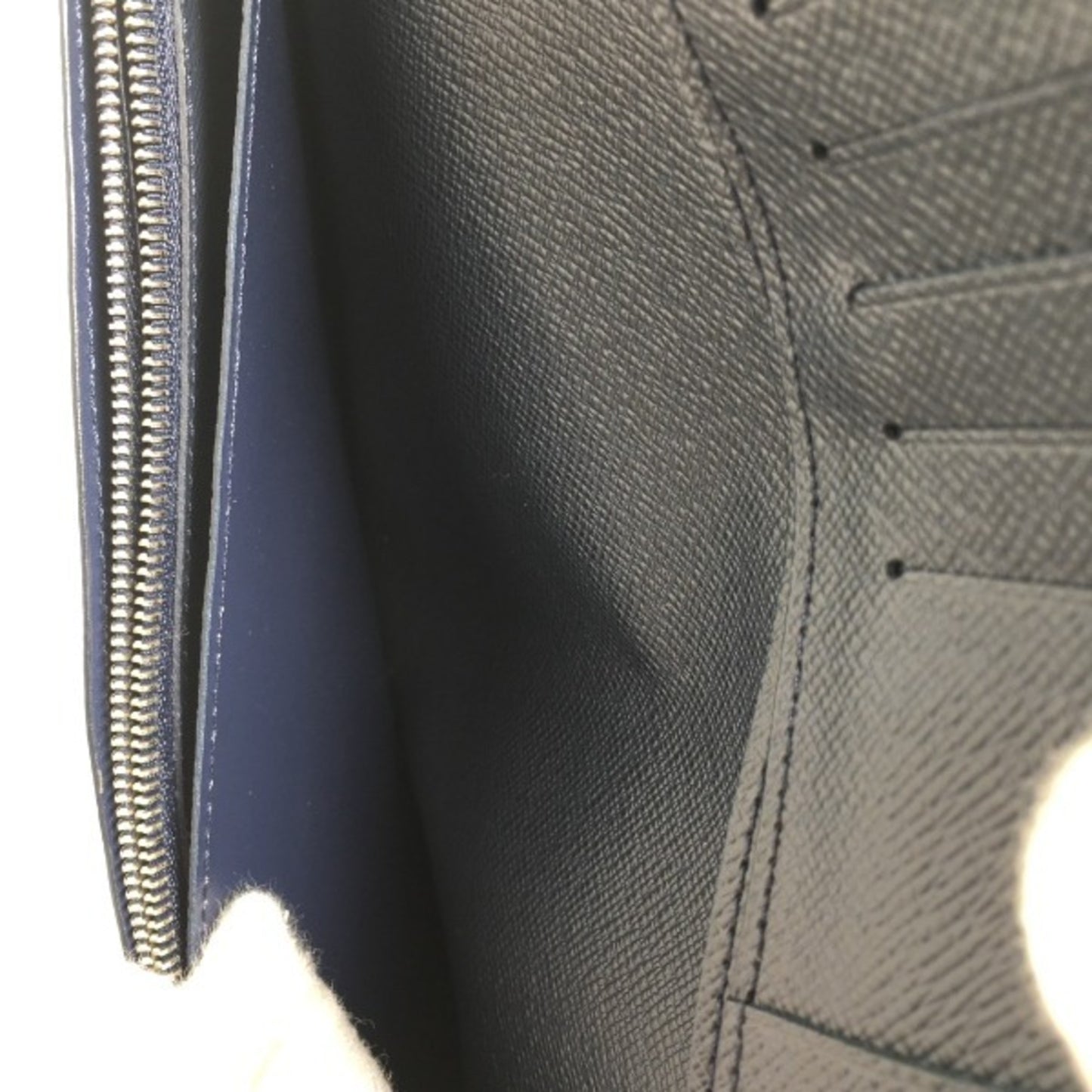 Louis Vuitton Brazza, Navy, Leather, wallet