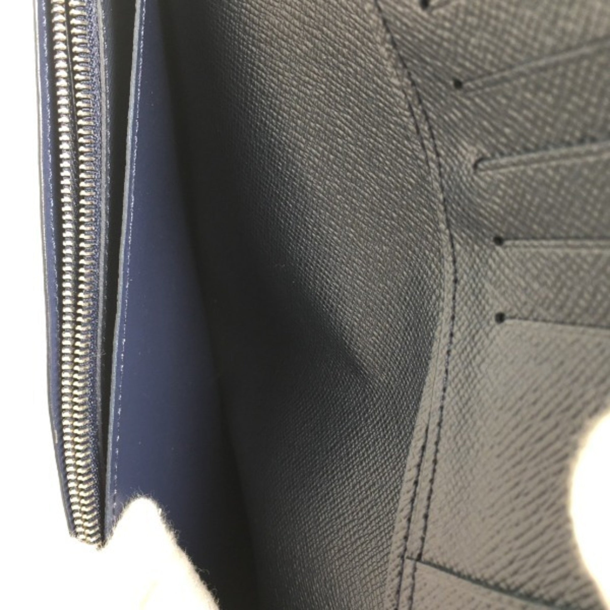 Louis Vuitton Brazza, Navy, Leather, wallet