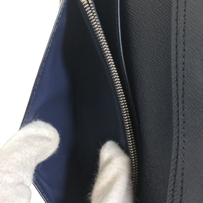 Louis Vuitton Brazza, Navy, Leather, wallet