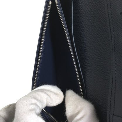 Louis Vuitton Brazza, Navy, Leather, wallet