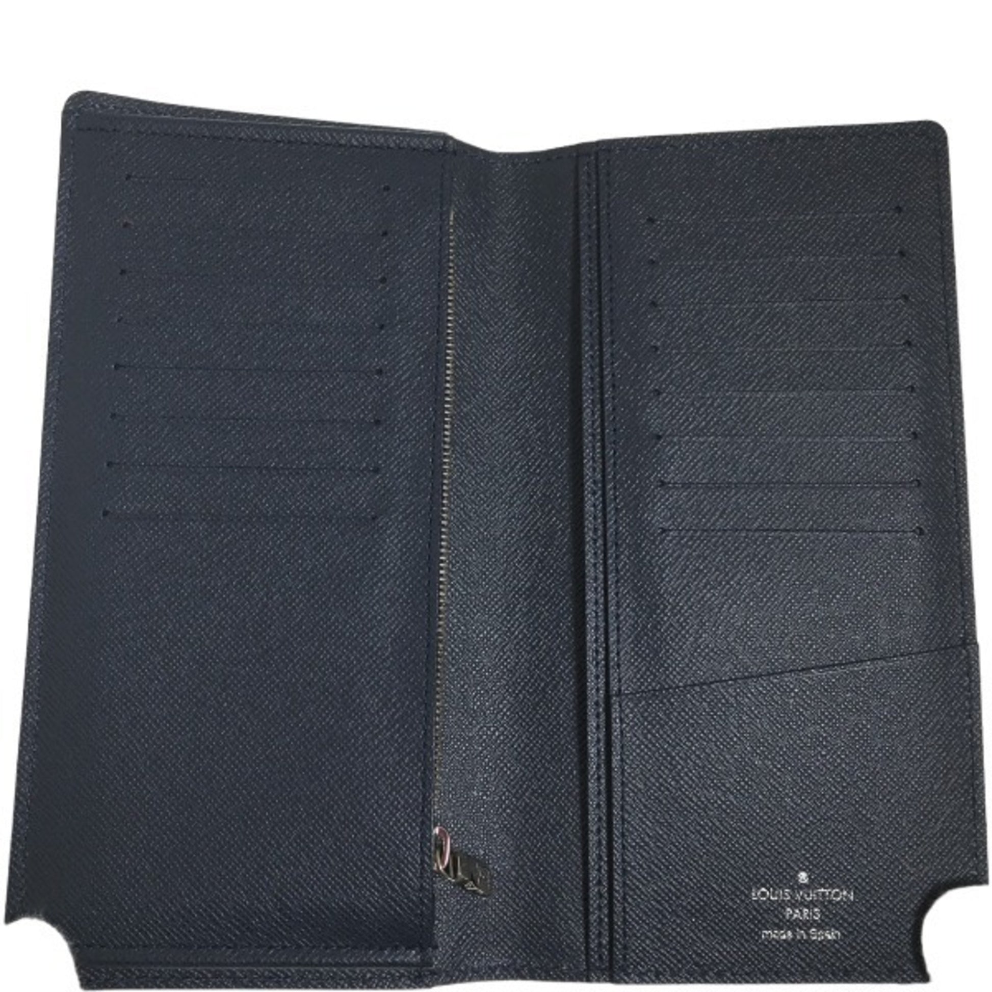 Louis Vuitton Brazza, Navy, Leather, wallet