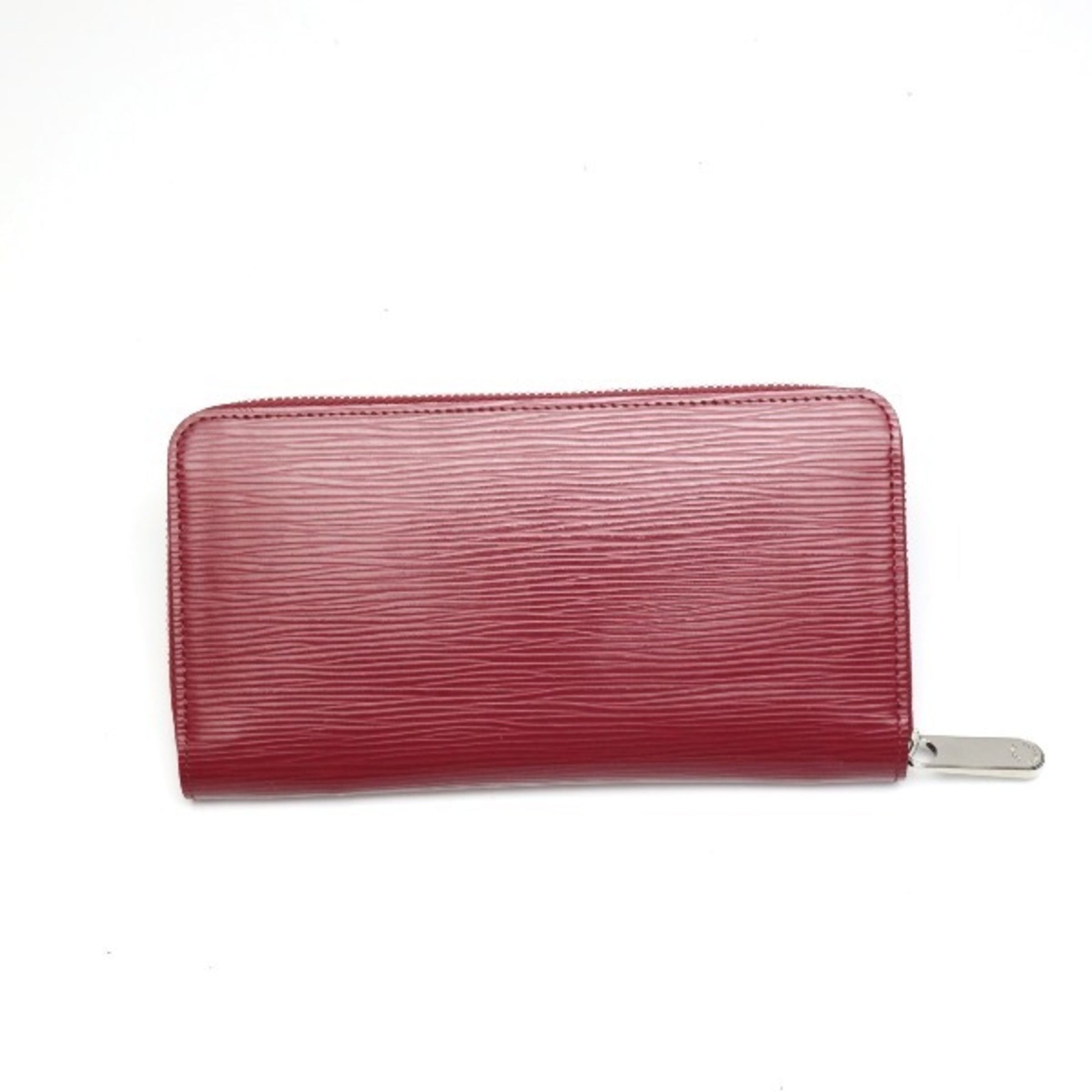 Louis Vuitton Portefeuille zippy, Burgundy, Leather, wallet