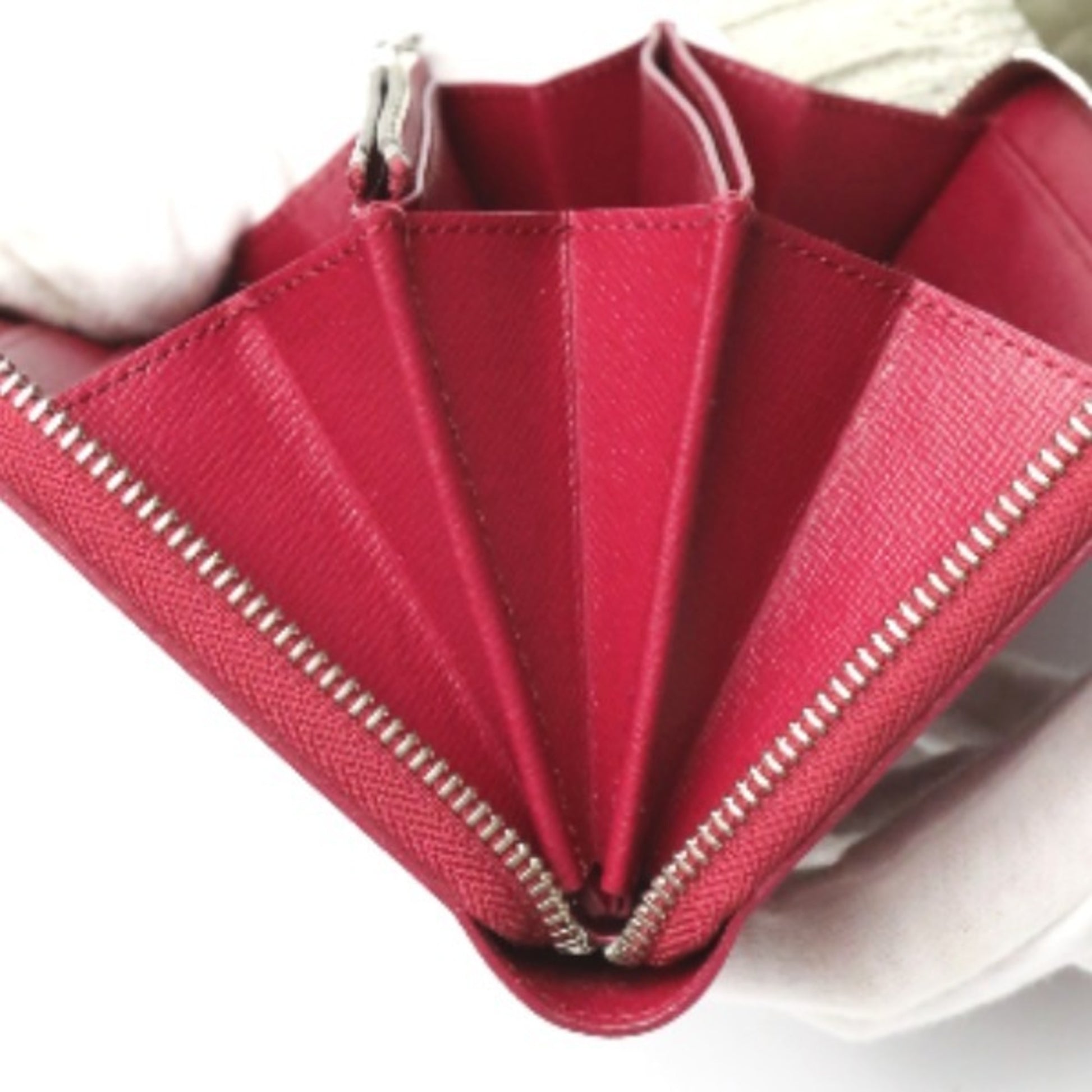 Louis Vuitton Portefeuille zippy, Burgundy, Leather, wallet