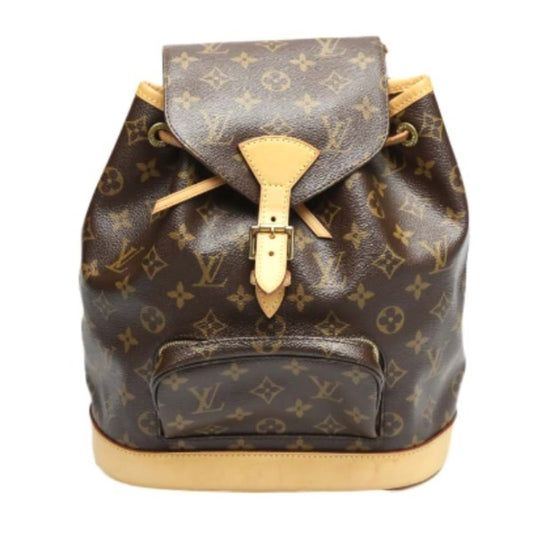 Louis Vuitton Montsouris, Brown, Canvas, backpack