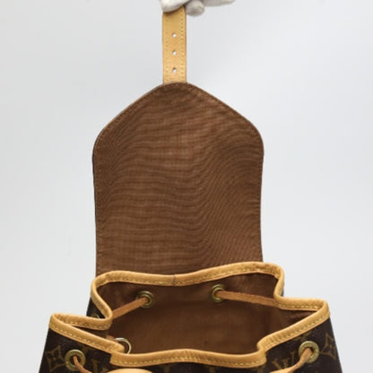 Louis Vuitton Montsouris, Brown, Canvas, backpack