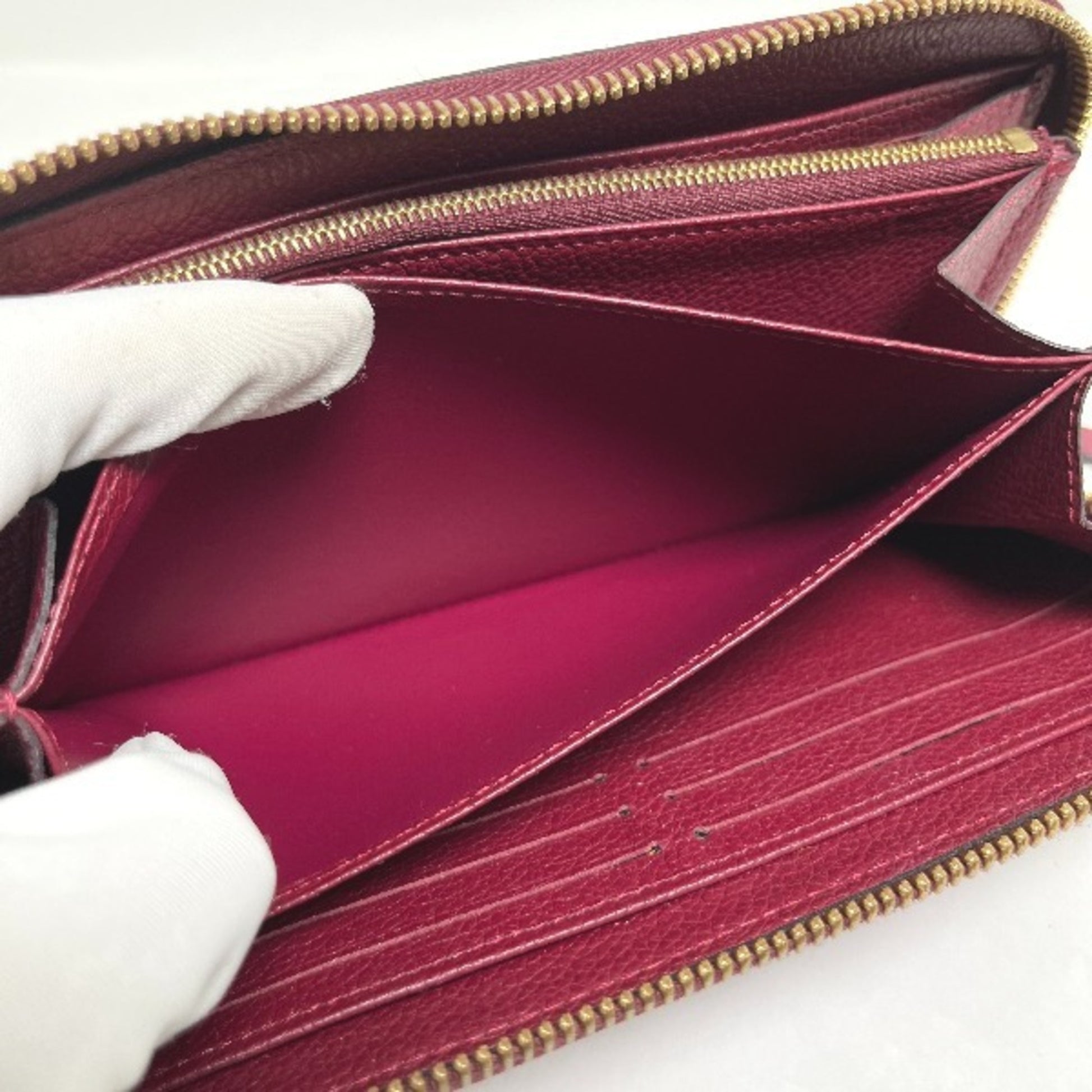 Louis Vuitton Zippy wallet, Red, Leather, wallet