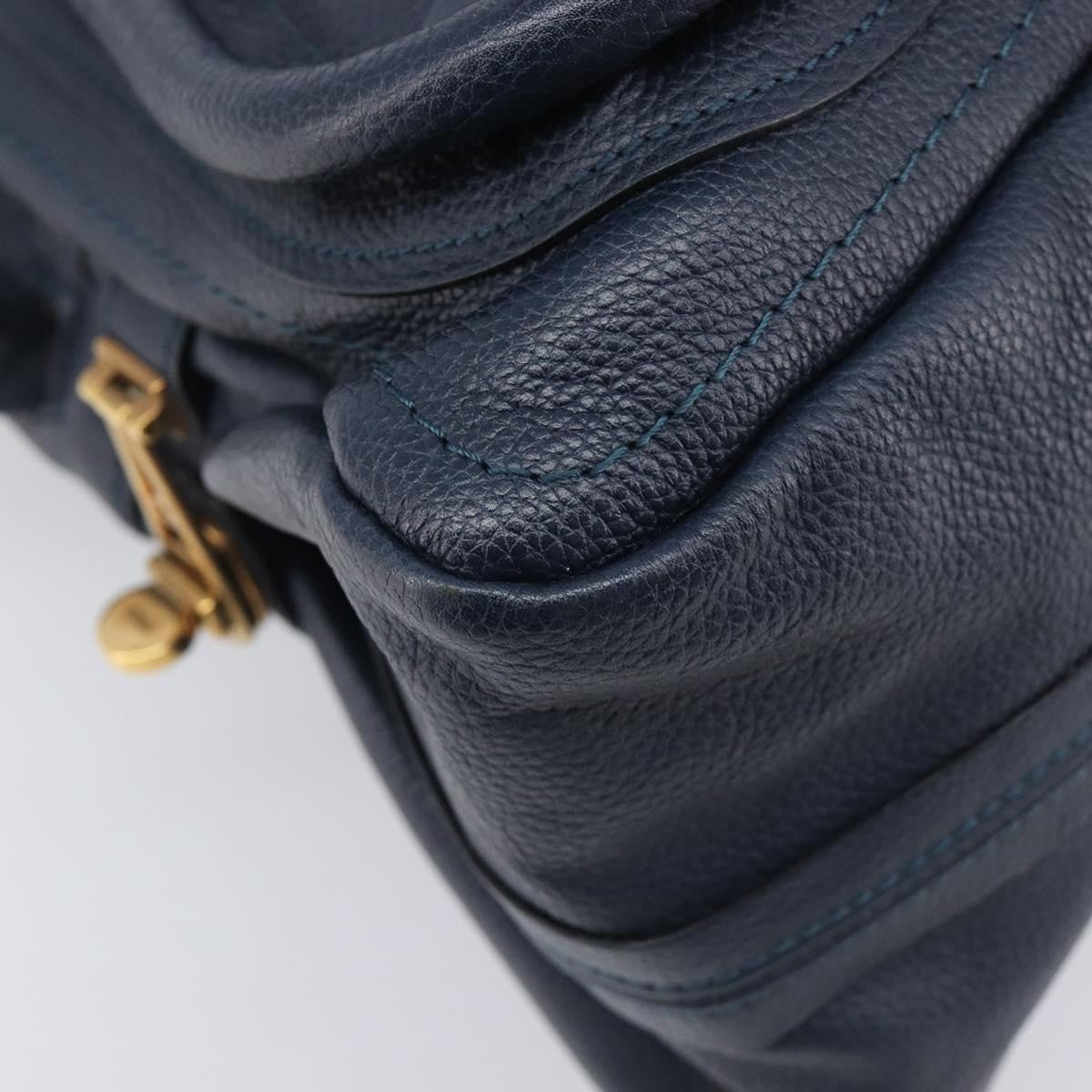 Chloe Paraty Top Handle Leather, Navy, Leather, Handbag