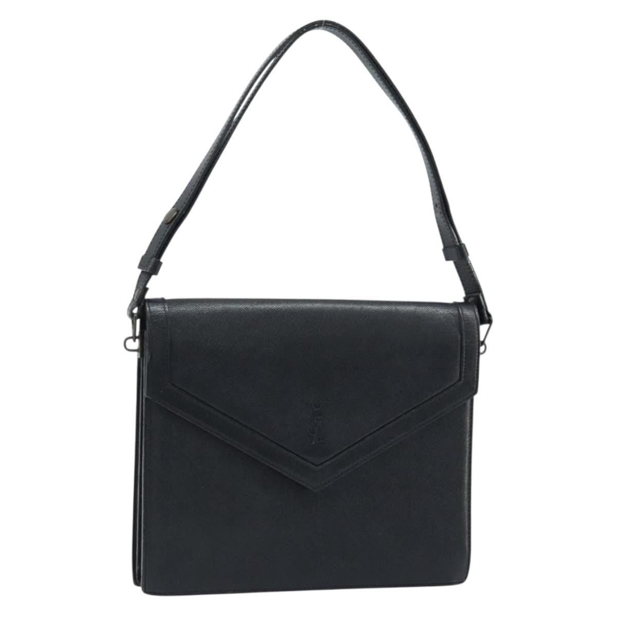Saint Laurent Vintage Leather, Black, Leather, Handbag