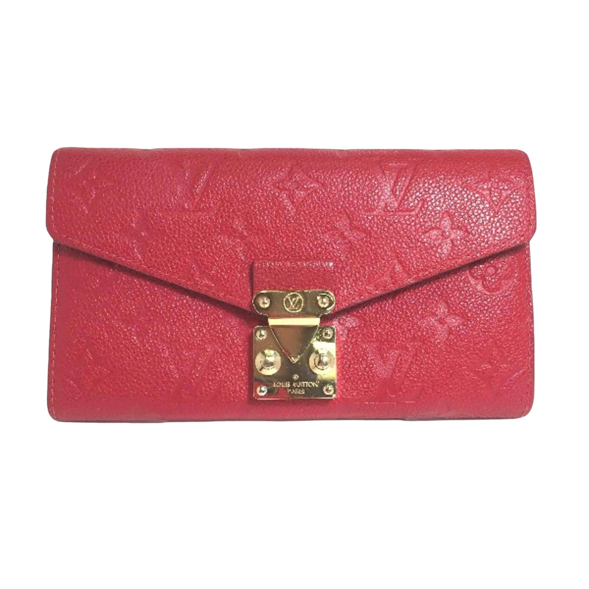 Louis Vuitton Metis, Red, Leather, wallet