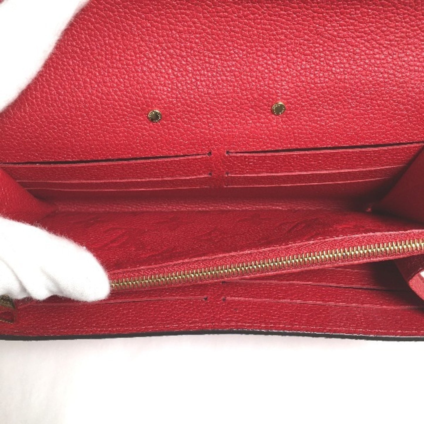 Louis Vuitton Metis, Red, Leather, wallet