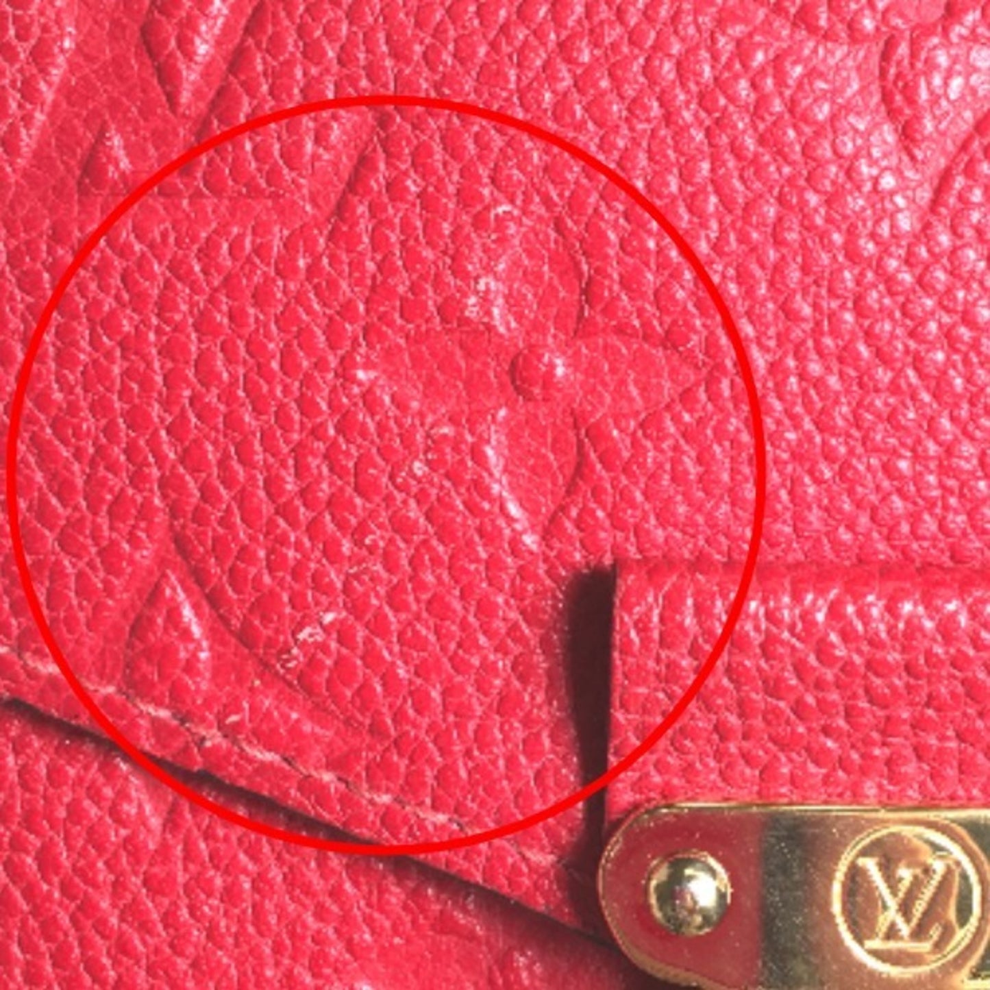 Louis Vuitton Metis, Red, Leather, wallet