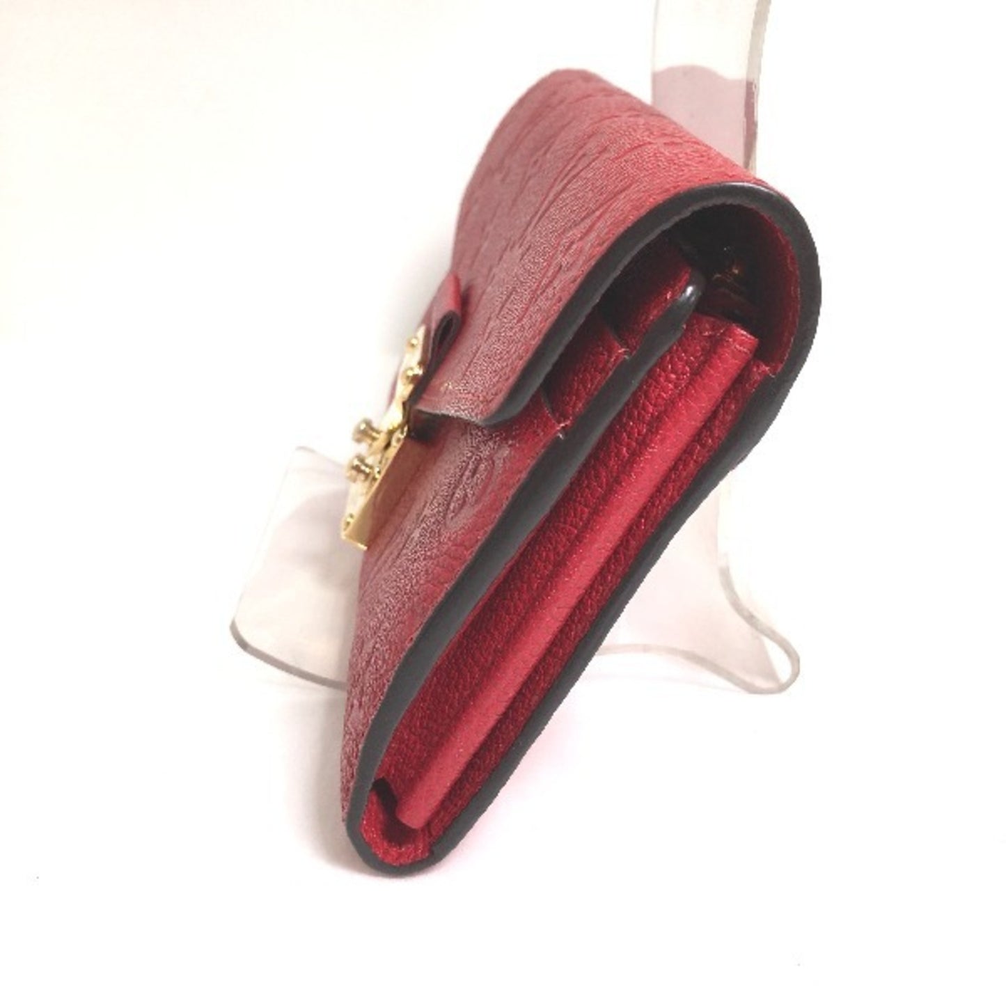 Louis Vuitton Metis, Red, Leather, wallet