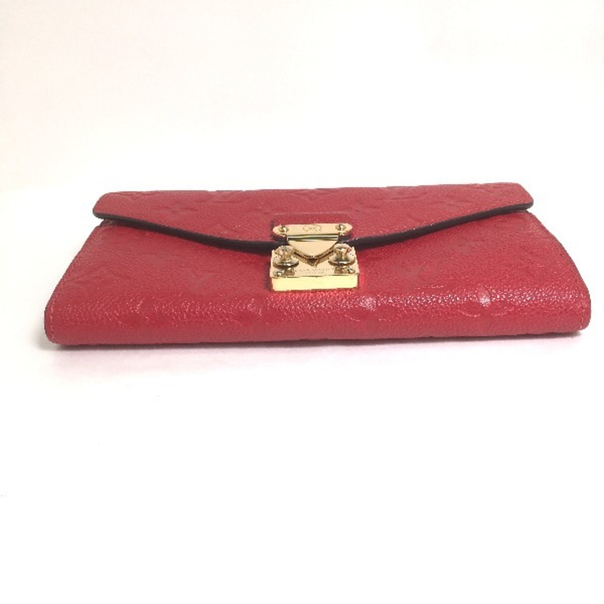 Louis Vuitton Metis, Red, Leather, wallet