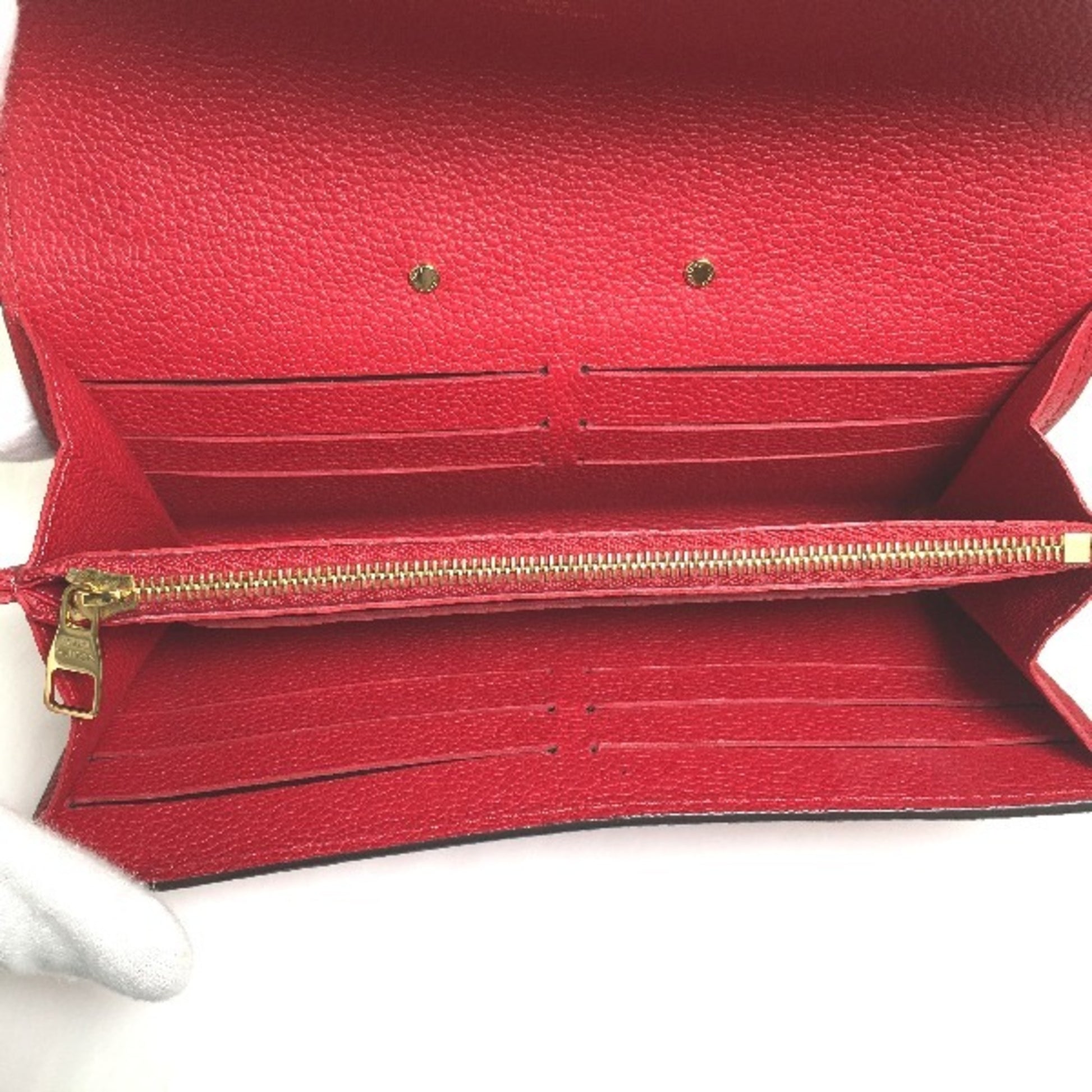 Louis Vuitton Metis, Red, Leather, wallet