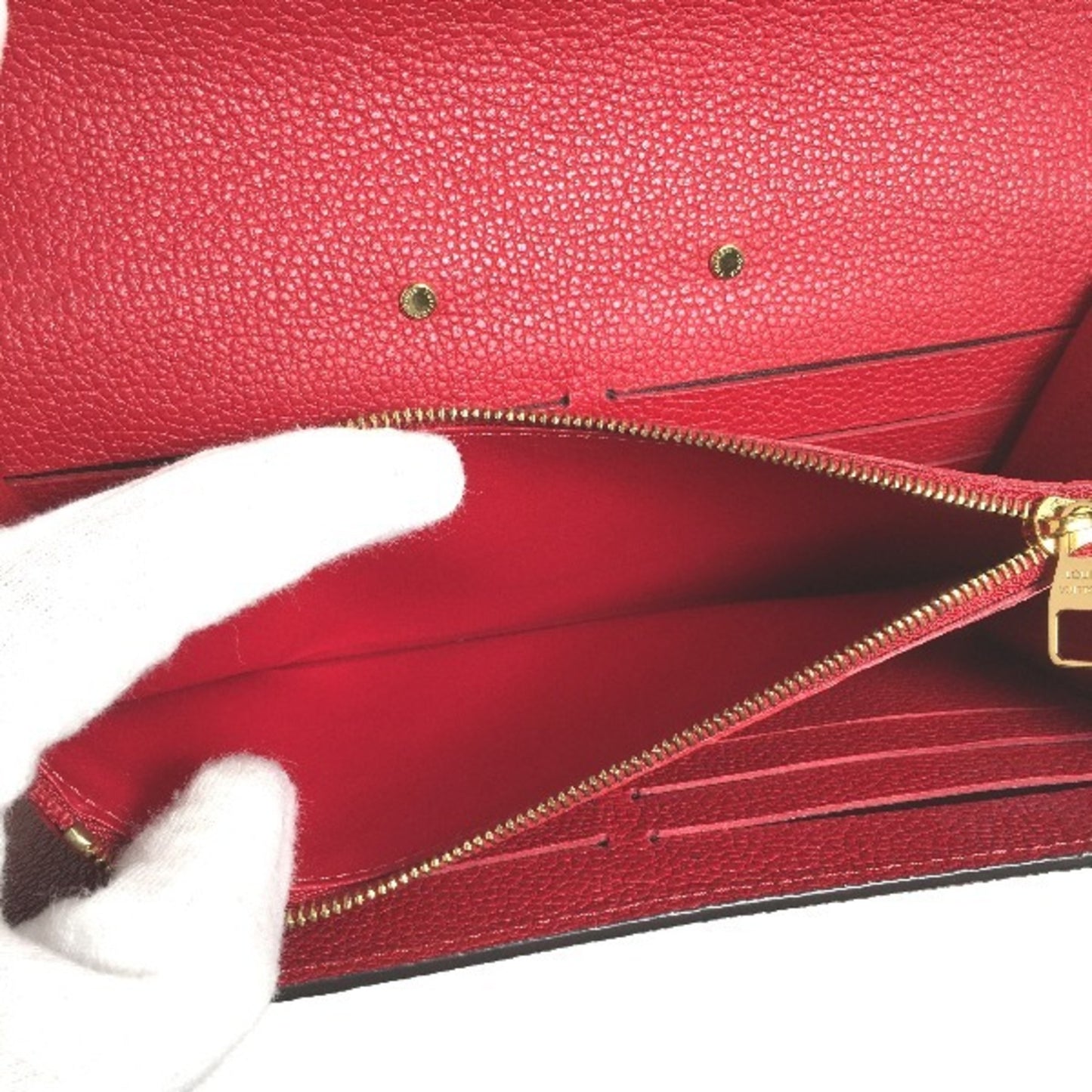 Louis Vuitton Metis, Red, Leather, wallet