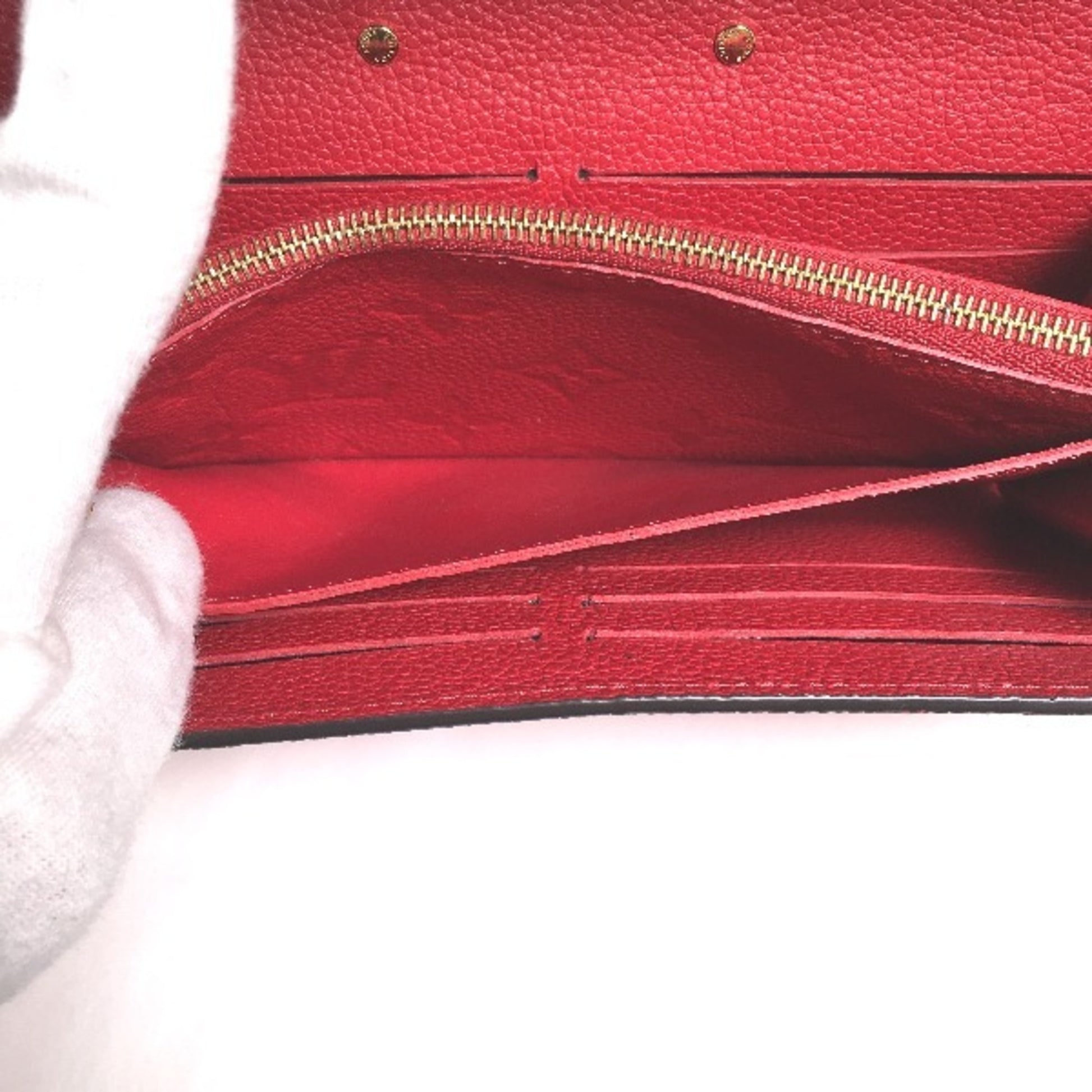 Louis Vuitton Metis, Red, Leather, wallet