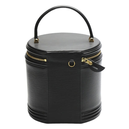 Louis Vuitton Cannes, Black, Leather, handbag
