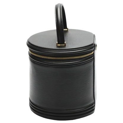 Louis Vuitton Cannes, Black, Leather, handbag