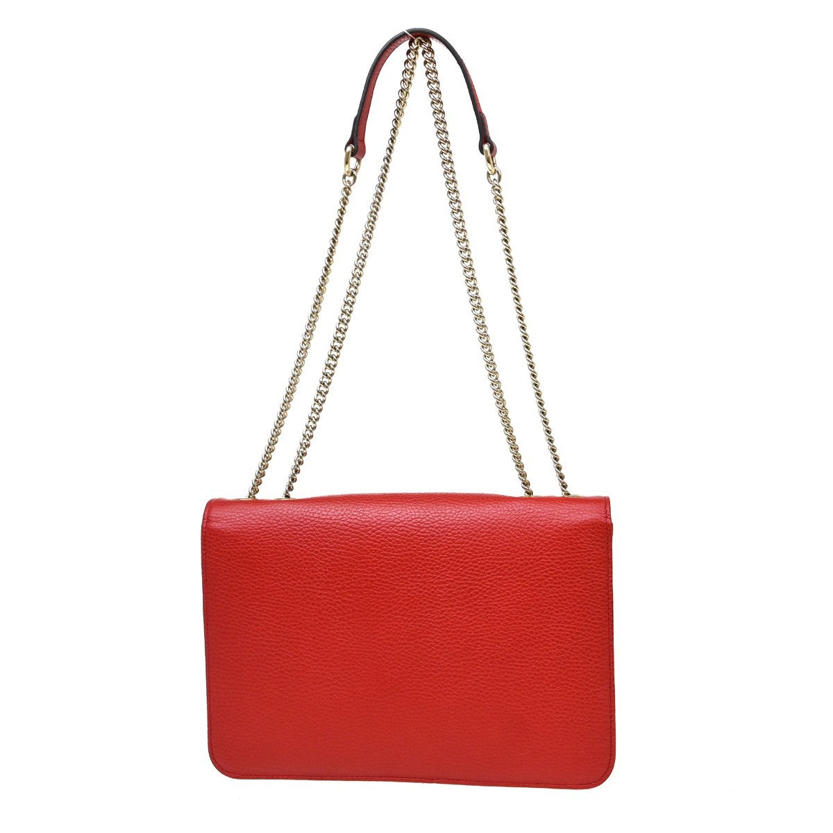 Gucci Interlocking Leather, Red, Leather, Shoulder Bag