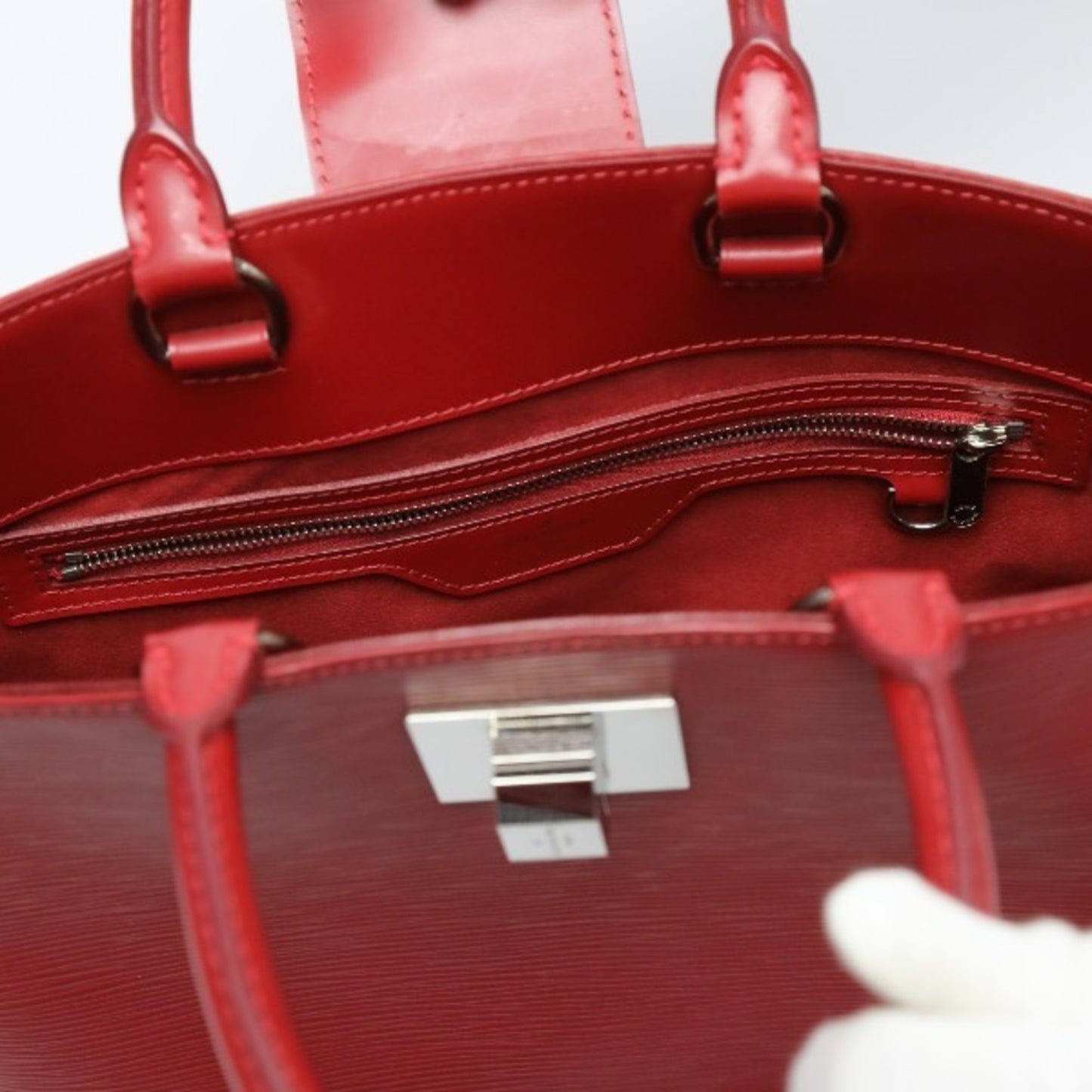 Louis Vuitton Mirabeau, Burgundy, Leather, handbag