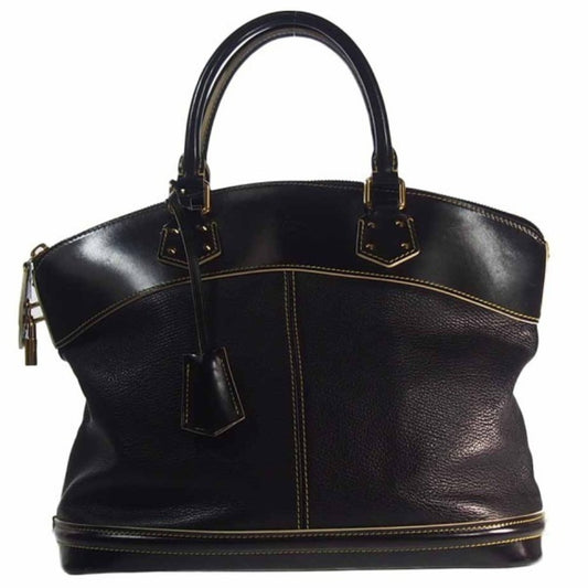 Louis Vuitton Lockit, Black, Leather, handbag