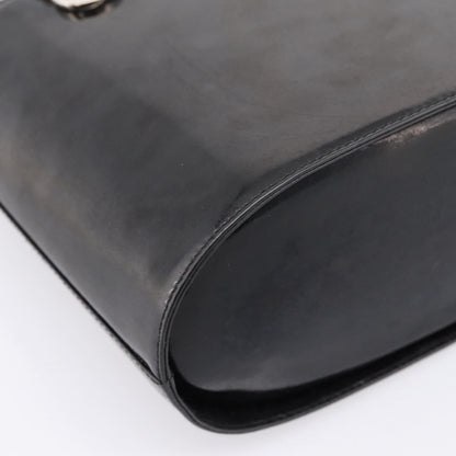 Salvatore Ferragamo Gancini Top Handle Patent leather, Black, Patent Leather, Handbag