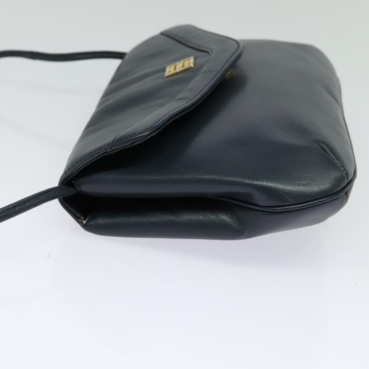 Givenchy Vintage 4G Leather, Navy, Leather, Shoulder Bag