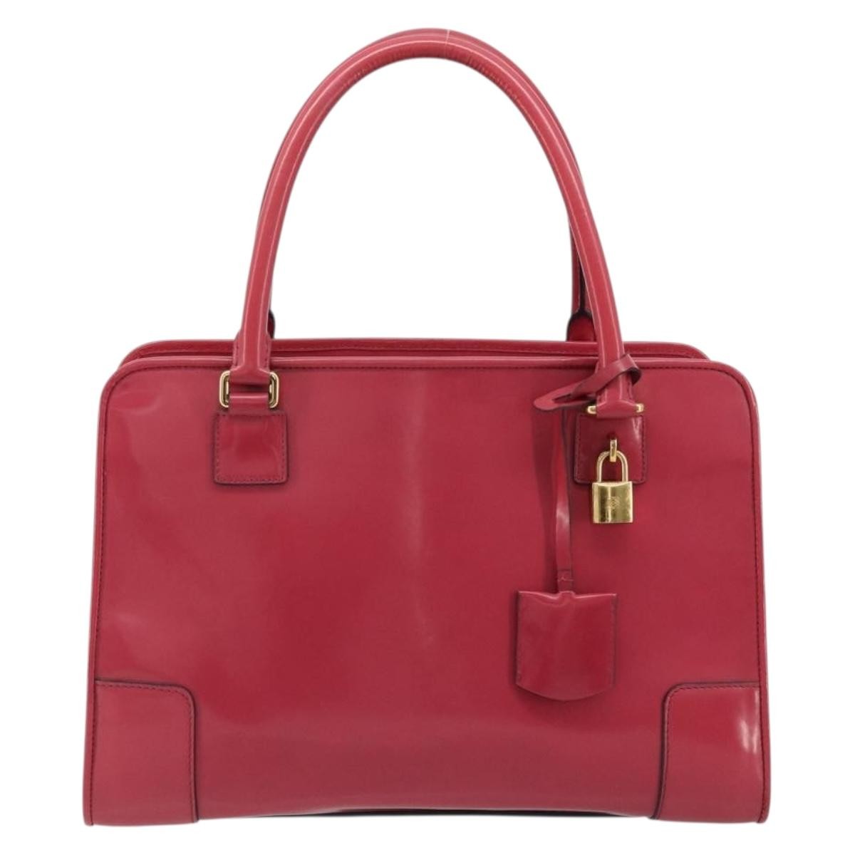 Loewe Amazona Patent, Pink, Patent Leather, Handbag
