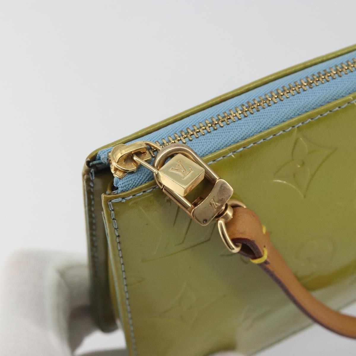 Louis Vuitton Lexington Pochette Monogram Vernis, Green, Patent Leather, Clutch