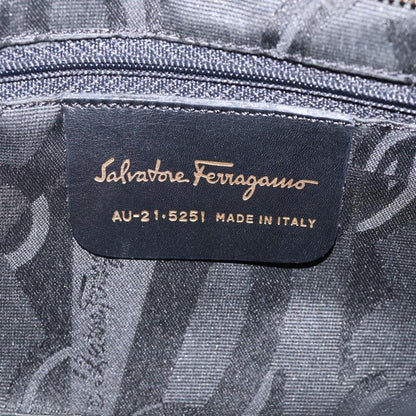Salvatore Ferragamo Vala Canvas, Navy, Canvas, Shoulder Bag