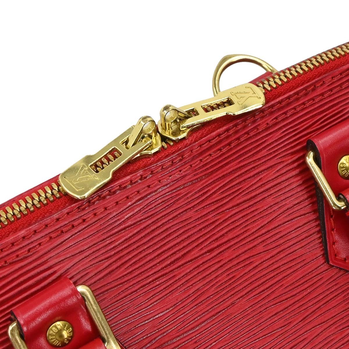 Louis Vuitton Alma Epi Leather, Red, Leather, Handbag