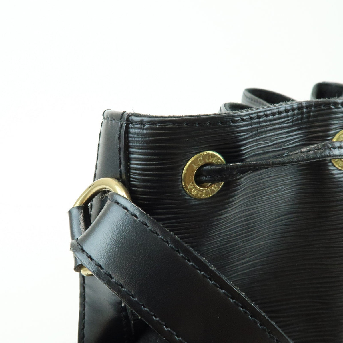 Louis Vuitton Petit Noe Epi Leather, Black, Leather, Handbag